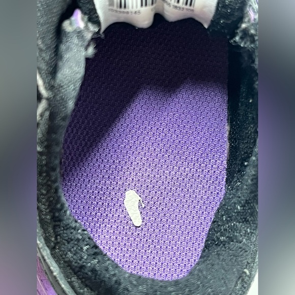 Nike Kids Velcro Black and Purple Shoes Baby Toddler Sneakers Size 6C - Picture 13 of 15